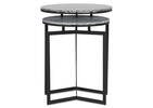 Malik Accent Table Set -Terrazzo Grey