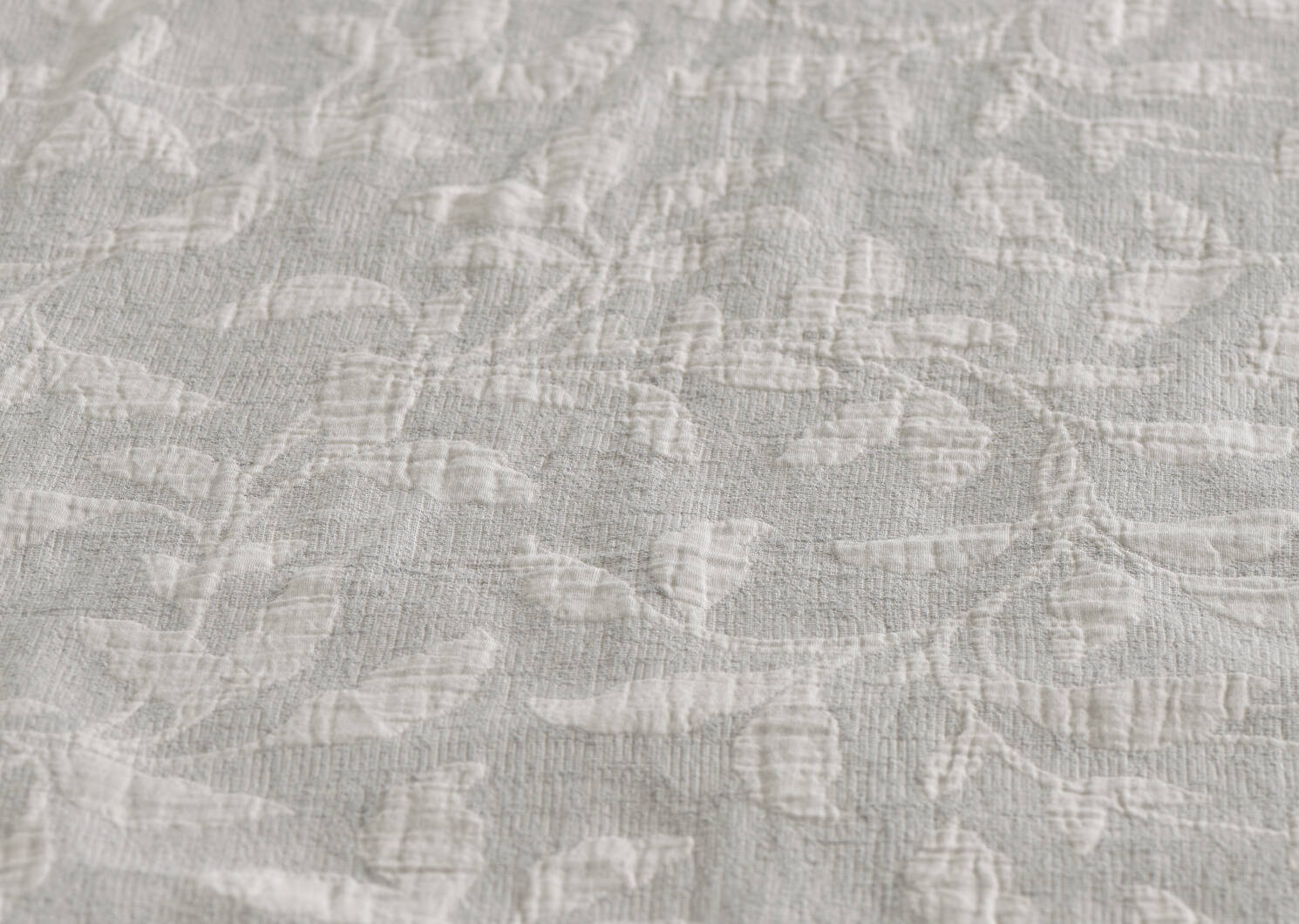 Nimes Cotton Duvet Set Queen Lt. Grey/Iv