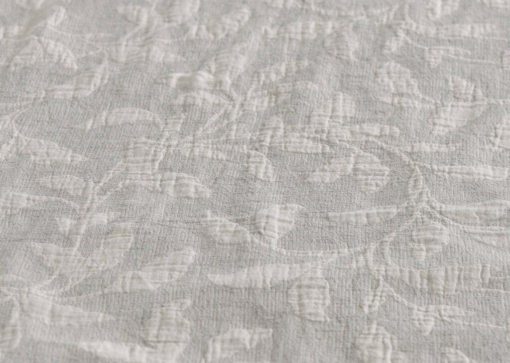 Nimes Cotton Duvet Set Queen Lt. Grey/Iv