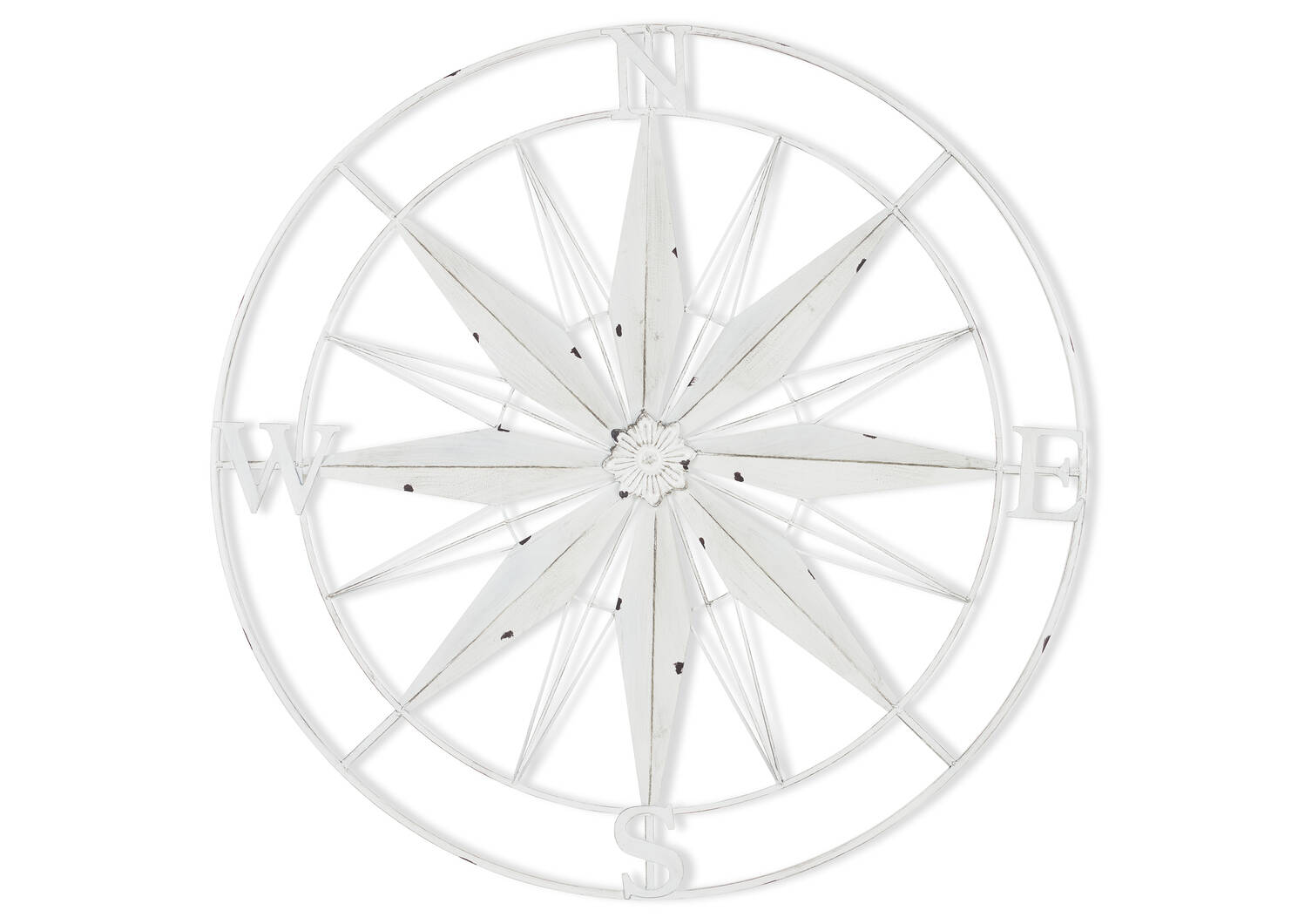 Span Compass Outdoor Wall Decor White