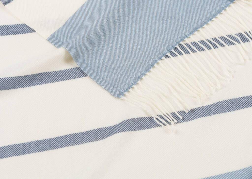 Jeté Watkins ivoire/bleu mer/bleu havre