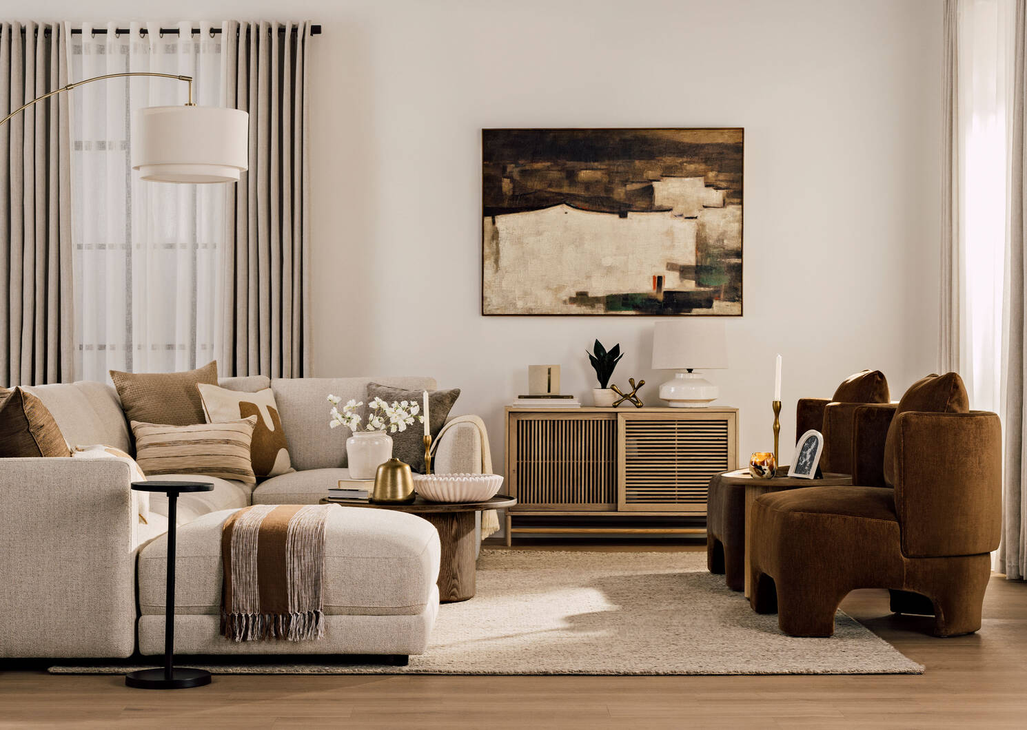 Turner Rug 108x144 Natural/Ivory
