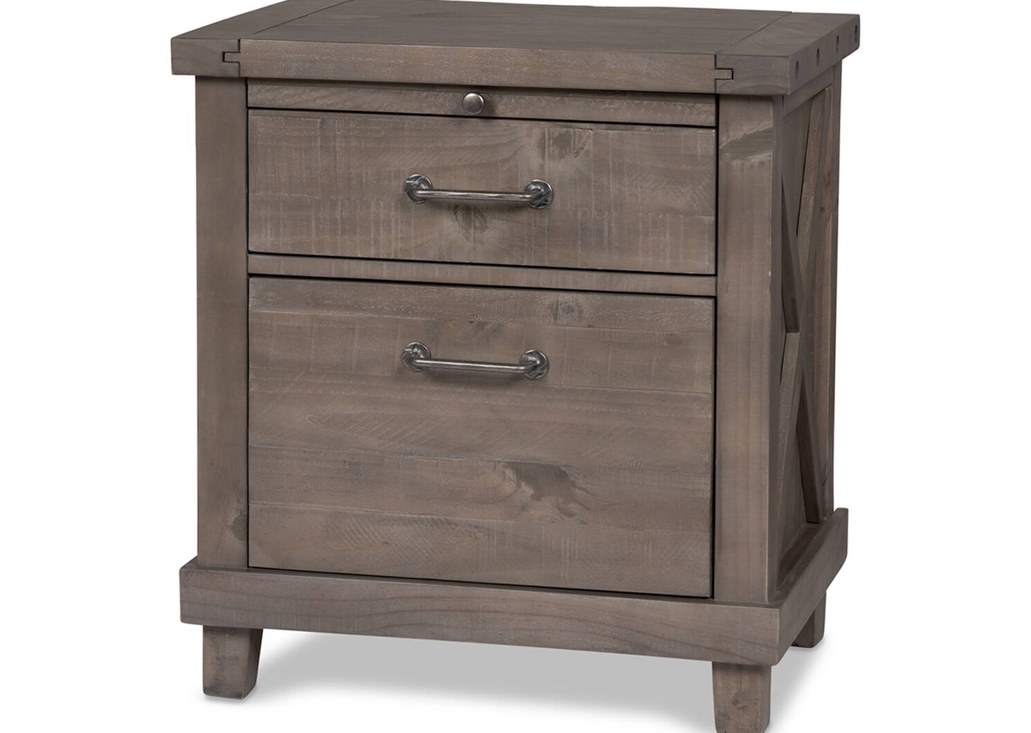 Ironside Nightstand -Rustic Grey