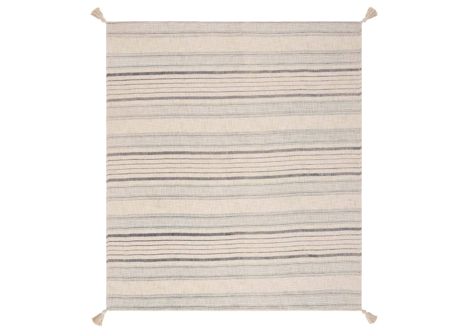 Artesia Stripe Throw Natural/Blue