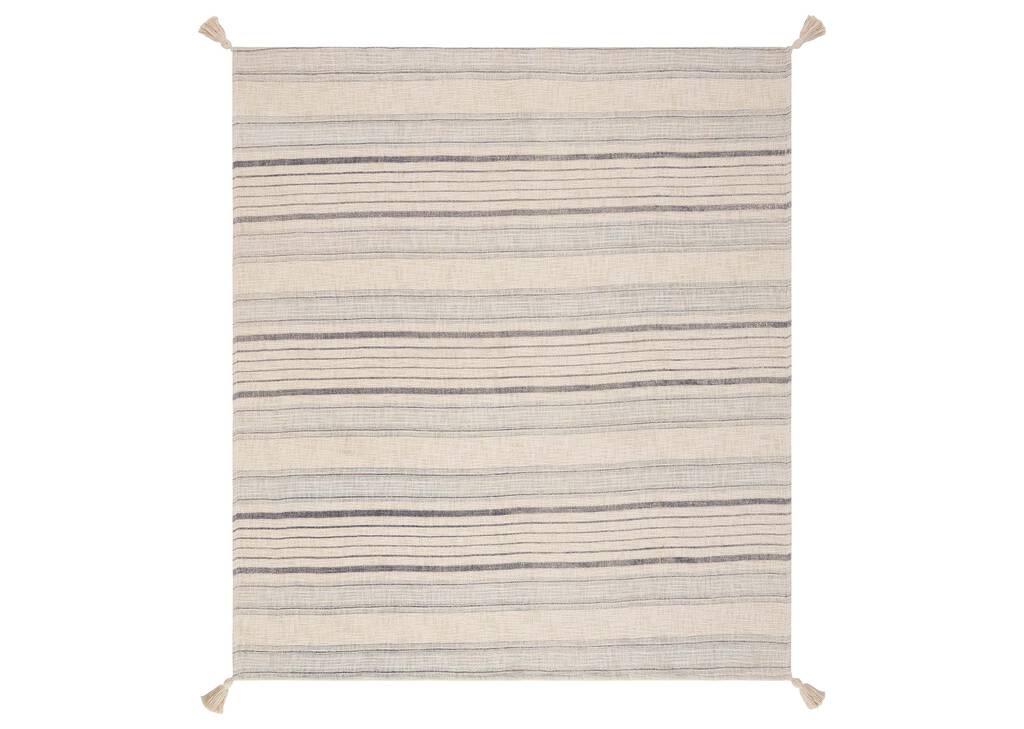 Artesia Stripe Throw Natural/Blue