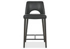 Tabouret en cuir Yvette -Olson ardoise