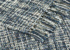 Betina Throw White/Sea Blue/Navy