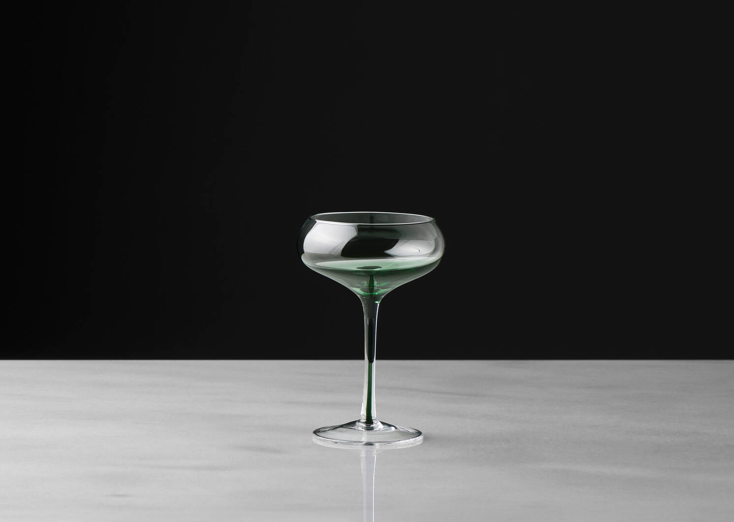 Maris Coupe Glass Clear/Green