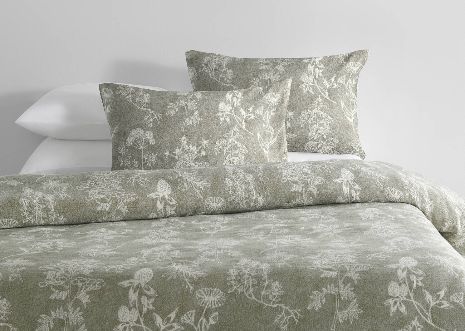 Cadiz Cotton Duvet Set King Clover/Iv