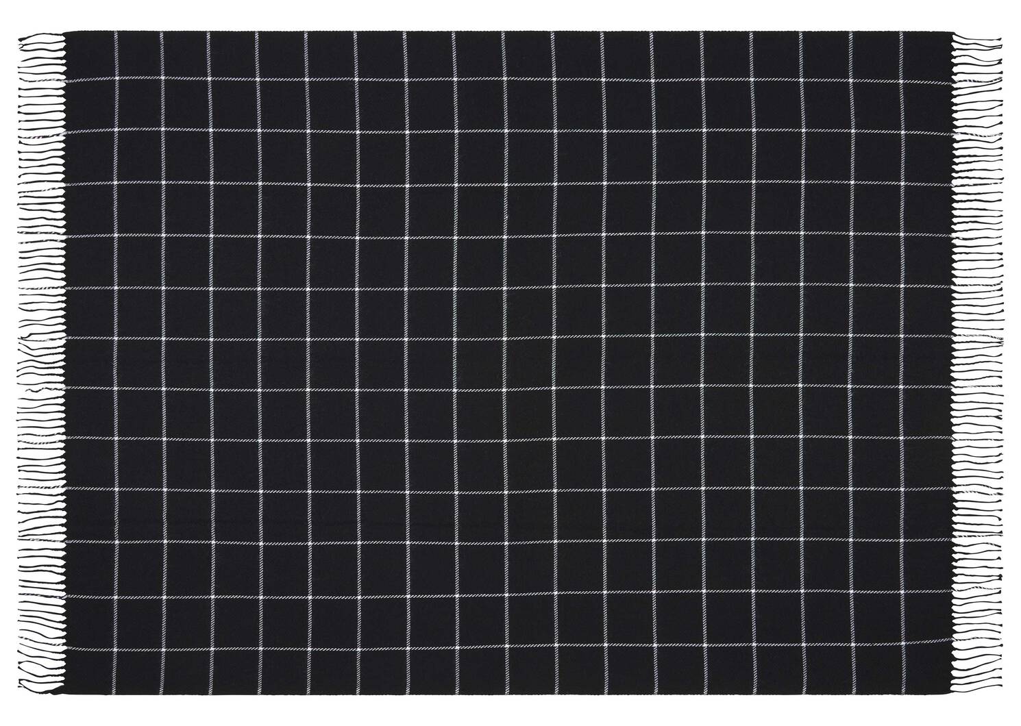 O'Hara Plaid Throw Black/White