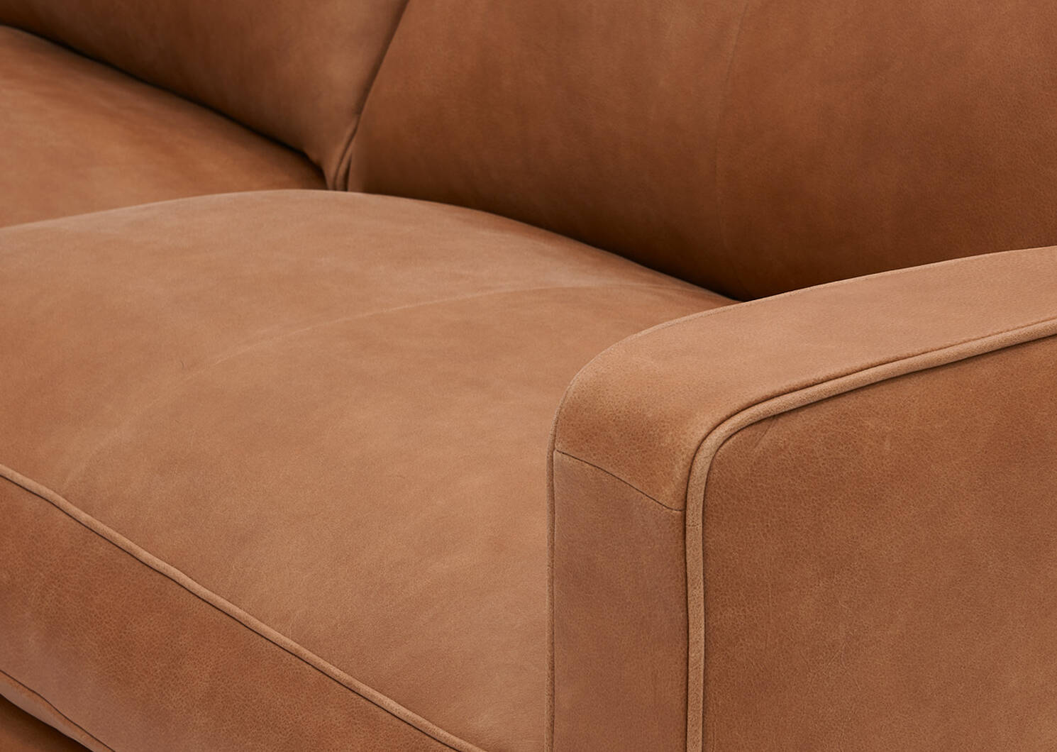 Canapé modulaire en cuir Burke personnalisé