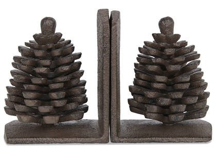 Griffin Pinecone Bookend Set