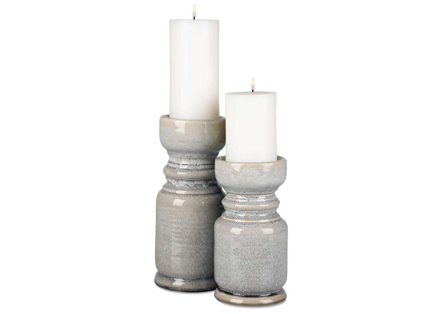 Mariel Candle Holders Light Grey