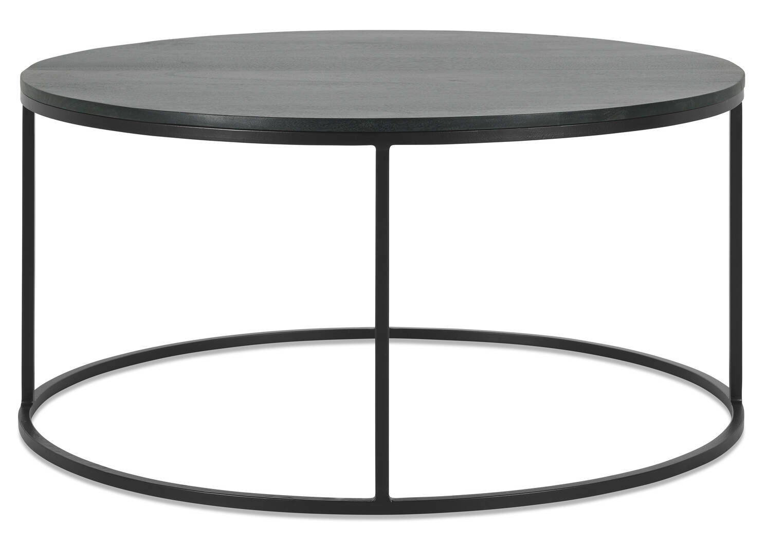 Table basse ronde Crosby -manguier noir