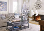 Claus Tree 7ft Pre-lit LED Ombre Grey
