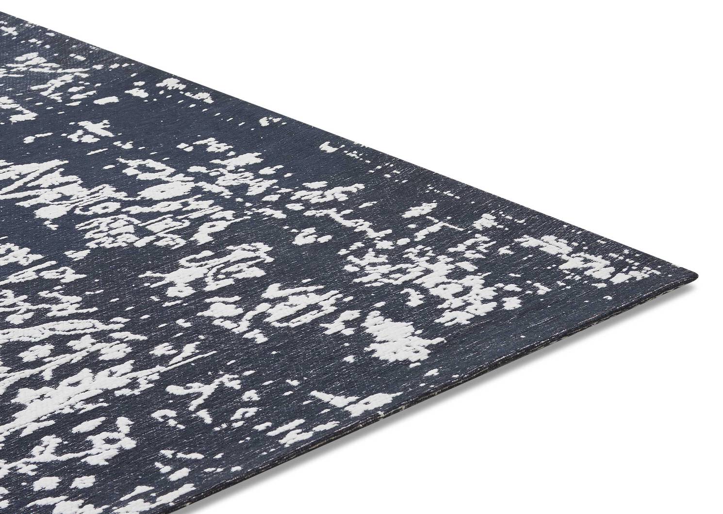 Tapis Fontana 60x96 bleu foncé/ivoire