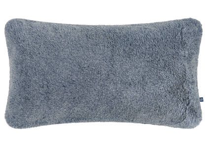Ashcroft Faux Fur Pillow 12x22 Blue