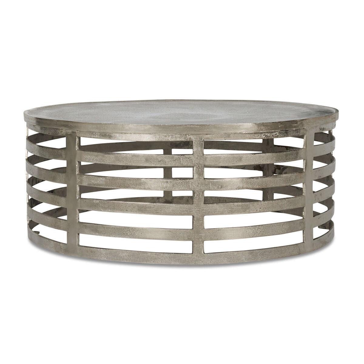Hector Coffee Table -Raw Nickel