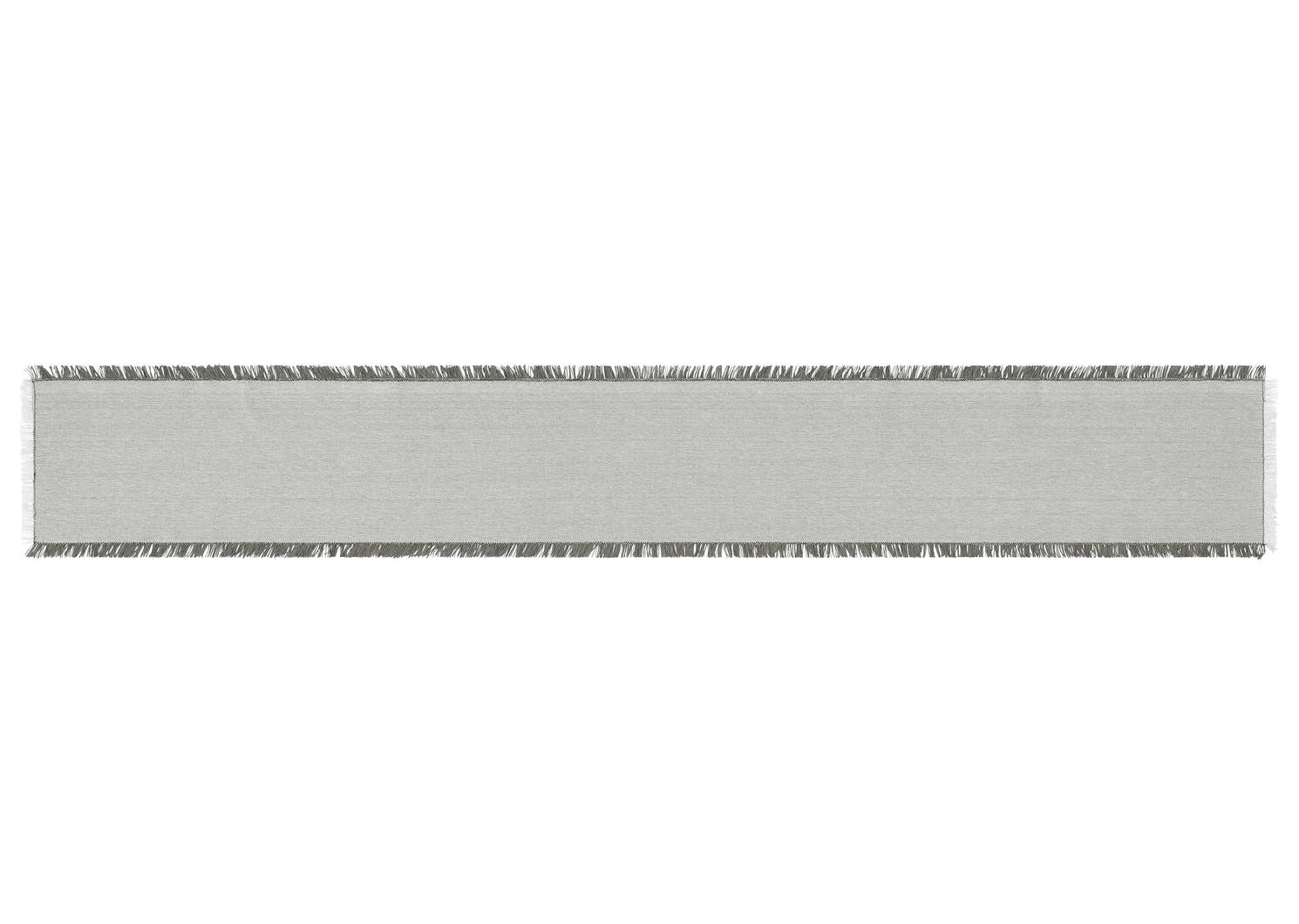 Chemin de table Calum gris/blanc