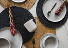Sai Round Placemat Black