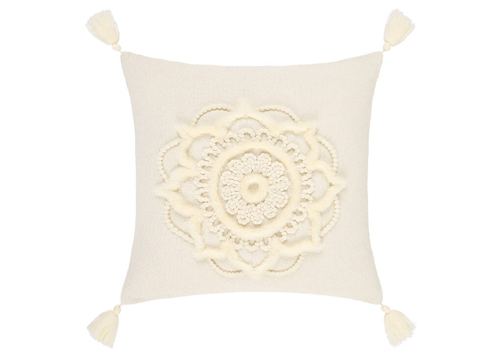 Coussin Bonavita 20x20 ivoire/crème