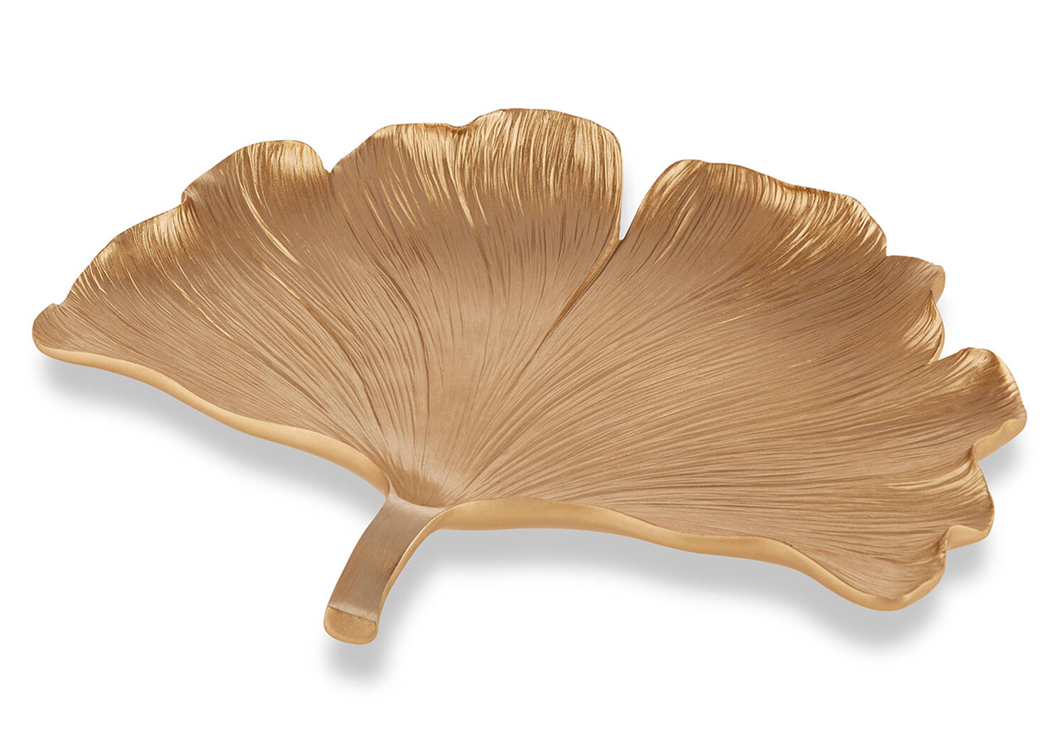 Gr. assiette feuille gingko Brae laiton