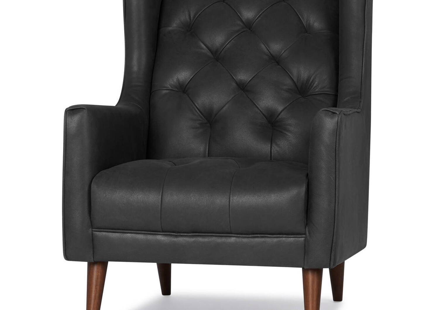 Fauteuil en cuir Lincoln -Thor charbon