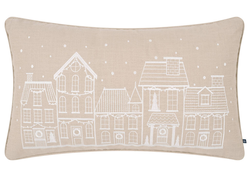 Village Pillow 14x24 Sand/Ivory