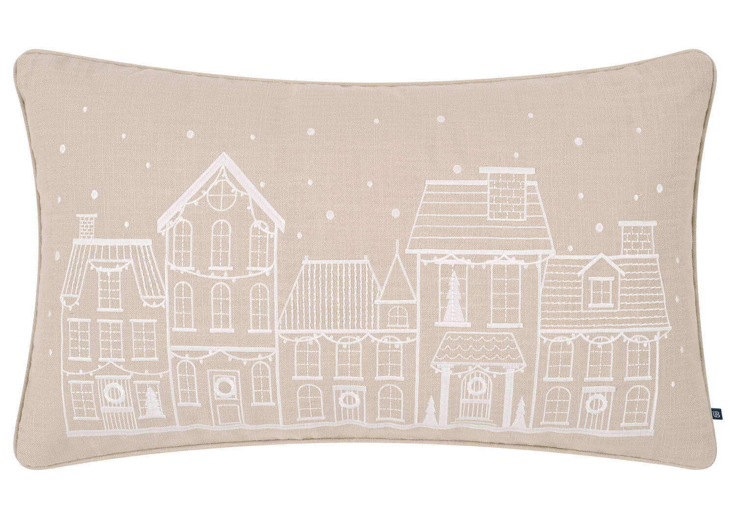 Village Pillow 14x24 Sand/Ivory