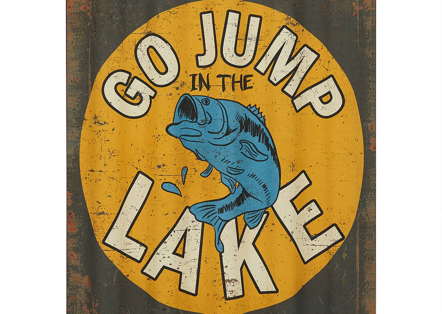Jump in the Lake Wall Plaque