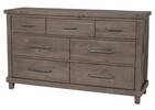 Ironside 7 Drawer Dresser -Rustic Grey