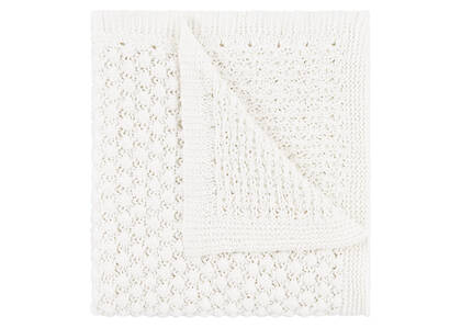 Ellie Chenille Throw Ivory