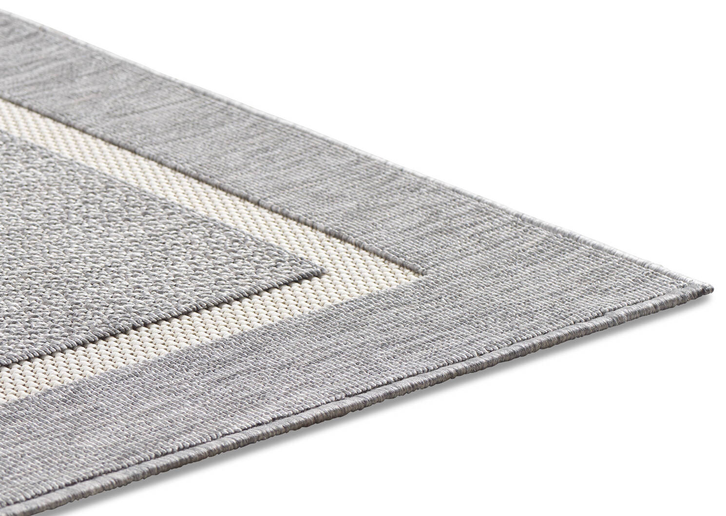 Matira Rug 79x114 Border Grey/Ivory