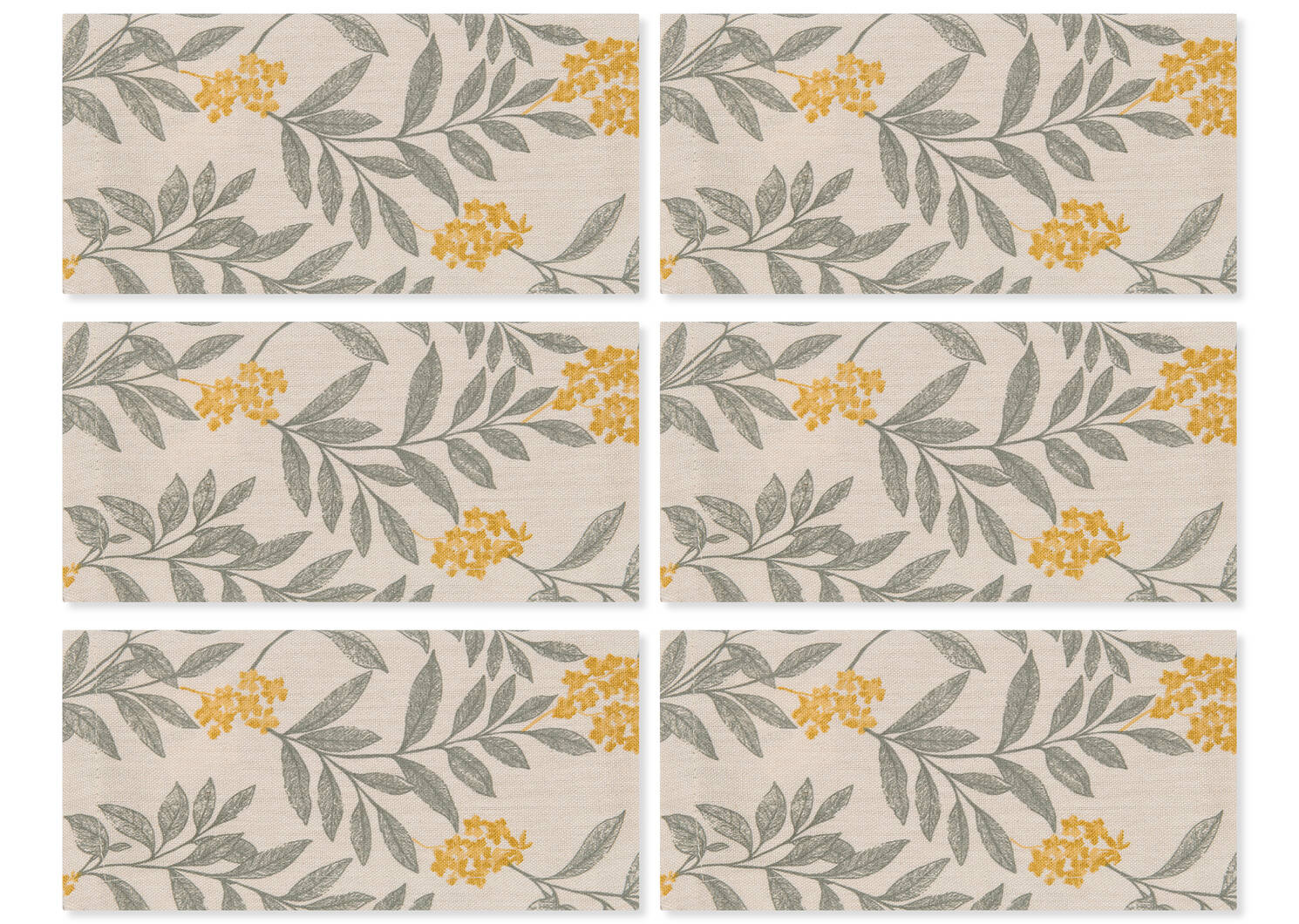Morris Napkins Set of 6 Natural/Sage
