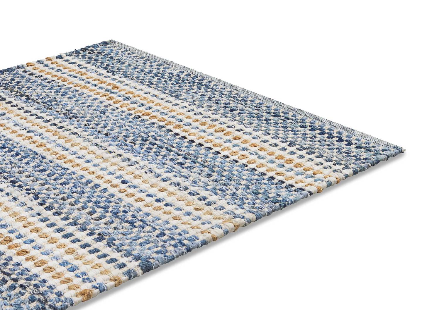 Indra Accent Rug 36x60 Blue/Jute