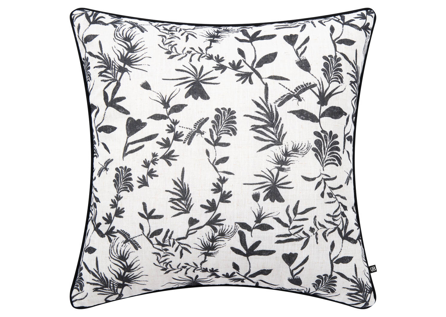 Coussin Ayra 20x20 naturel/noir