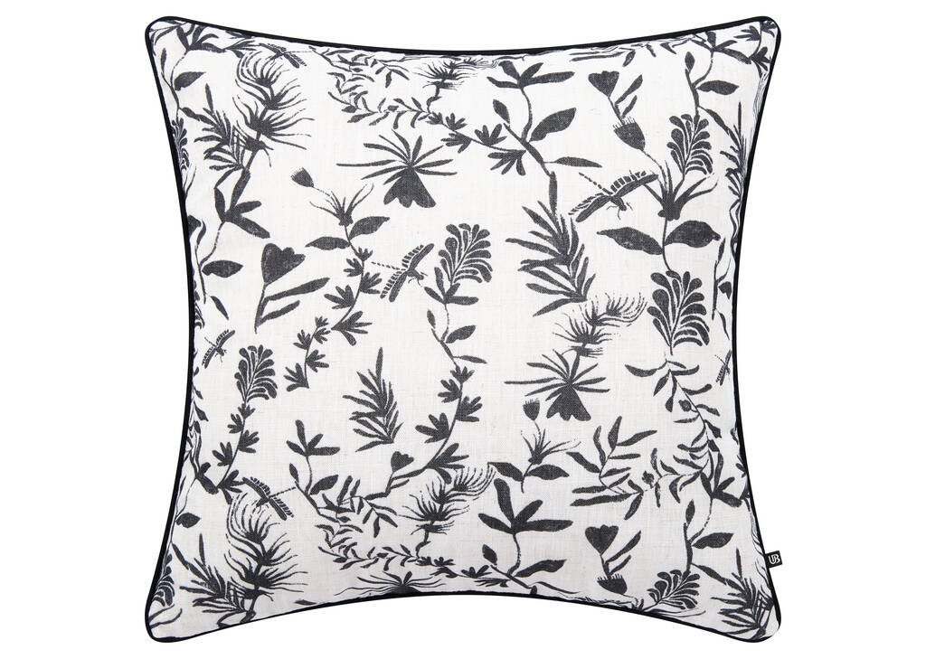 Coussin Ayra 20x20 naturel/noir