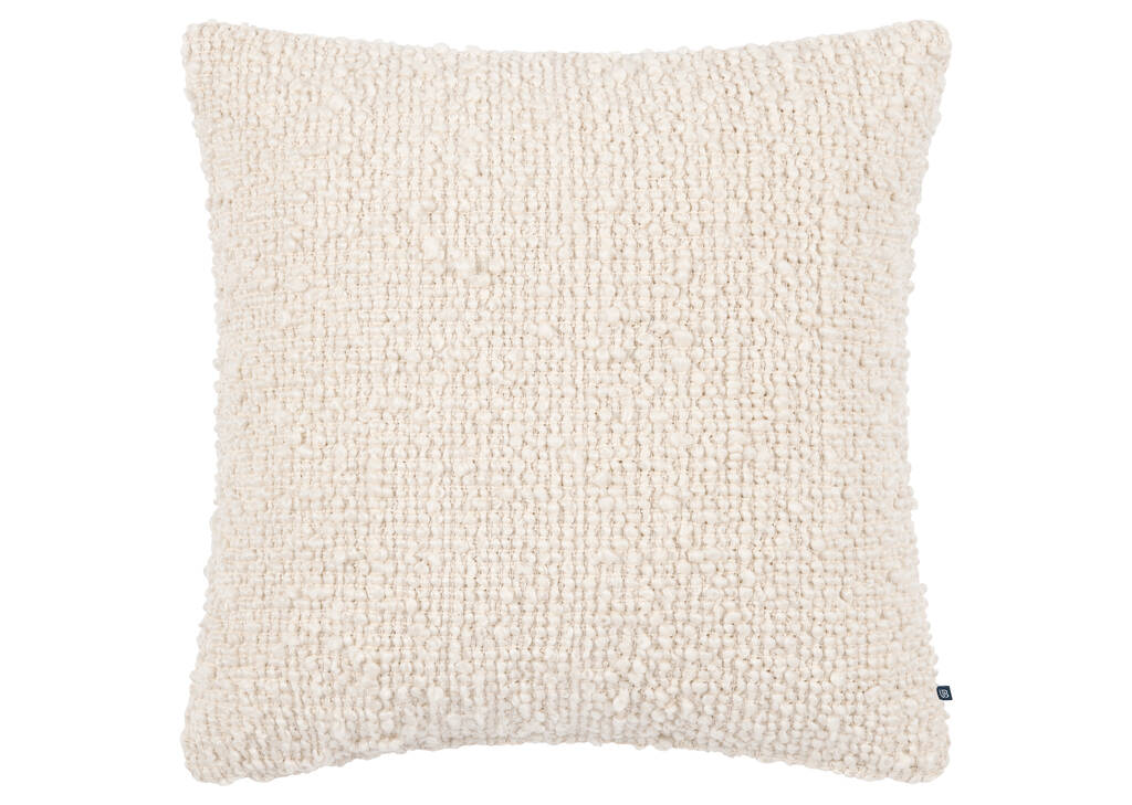 Coussin en boucle Cleo 20x20 ivoire