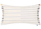 Coussin rayé Bosa 14x24 iv/marine/ambré