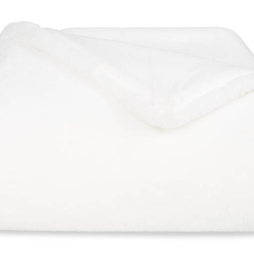 Flora Faux Fur Throw White