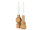 Ezio Candle Holder Wide Natural