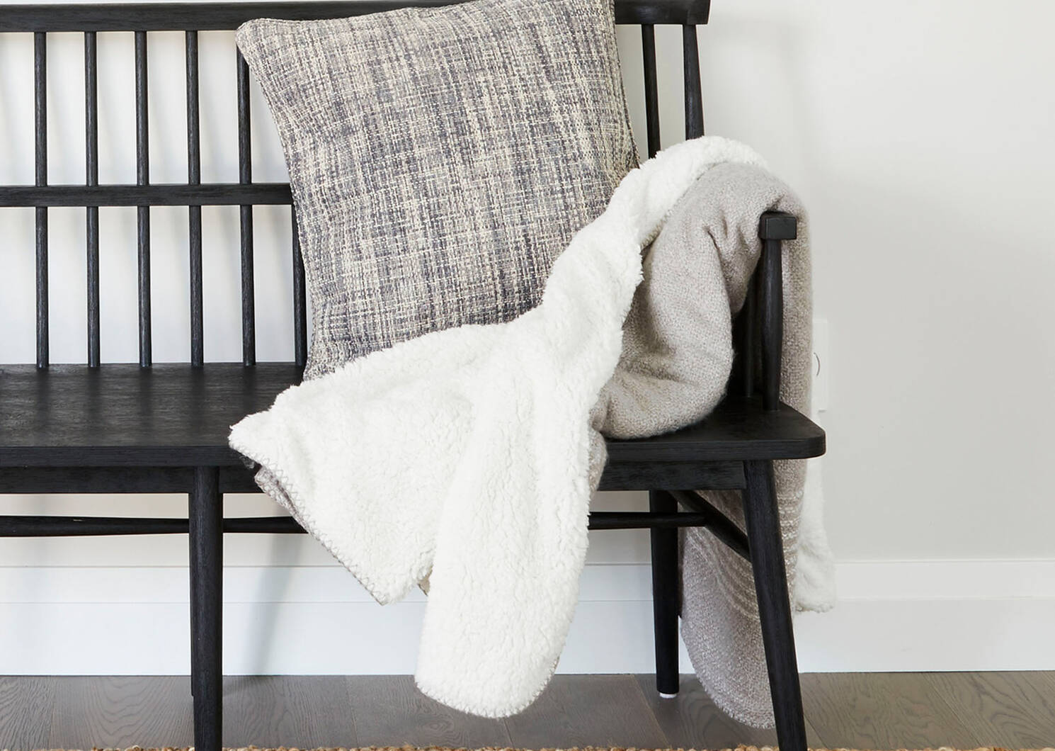 Becca Sherpa Throw Pebble