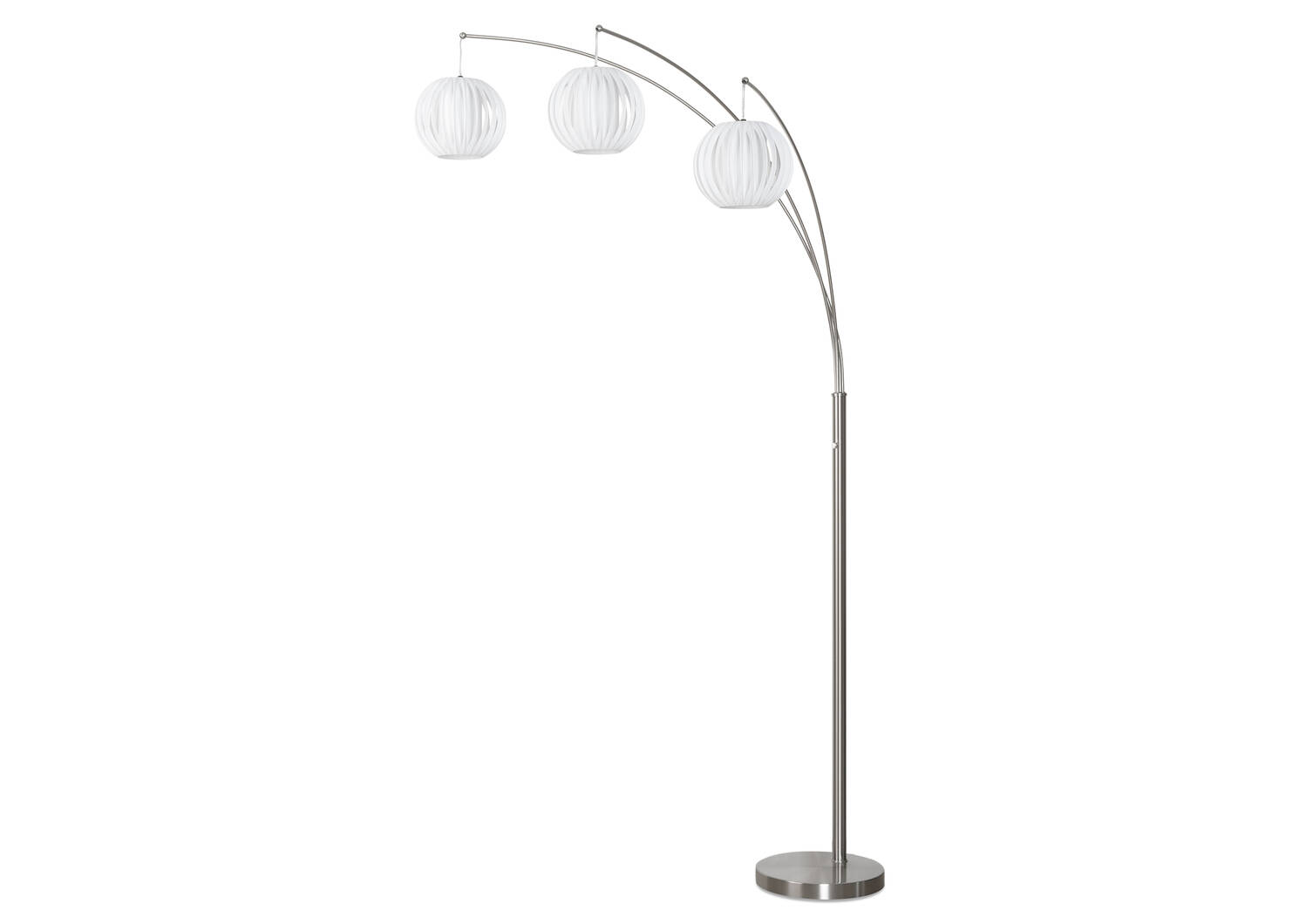 Lantern 3 Floor Lamp White/Nickel