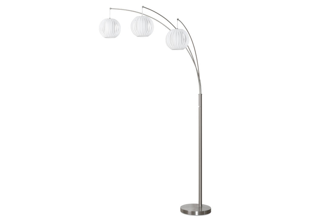 Lantern 3 Floor Lamp White/Nickel