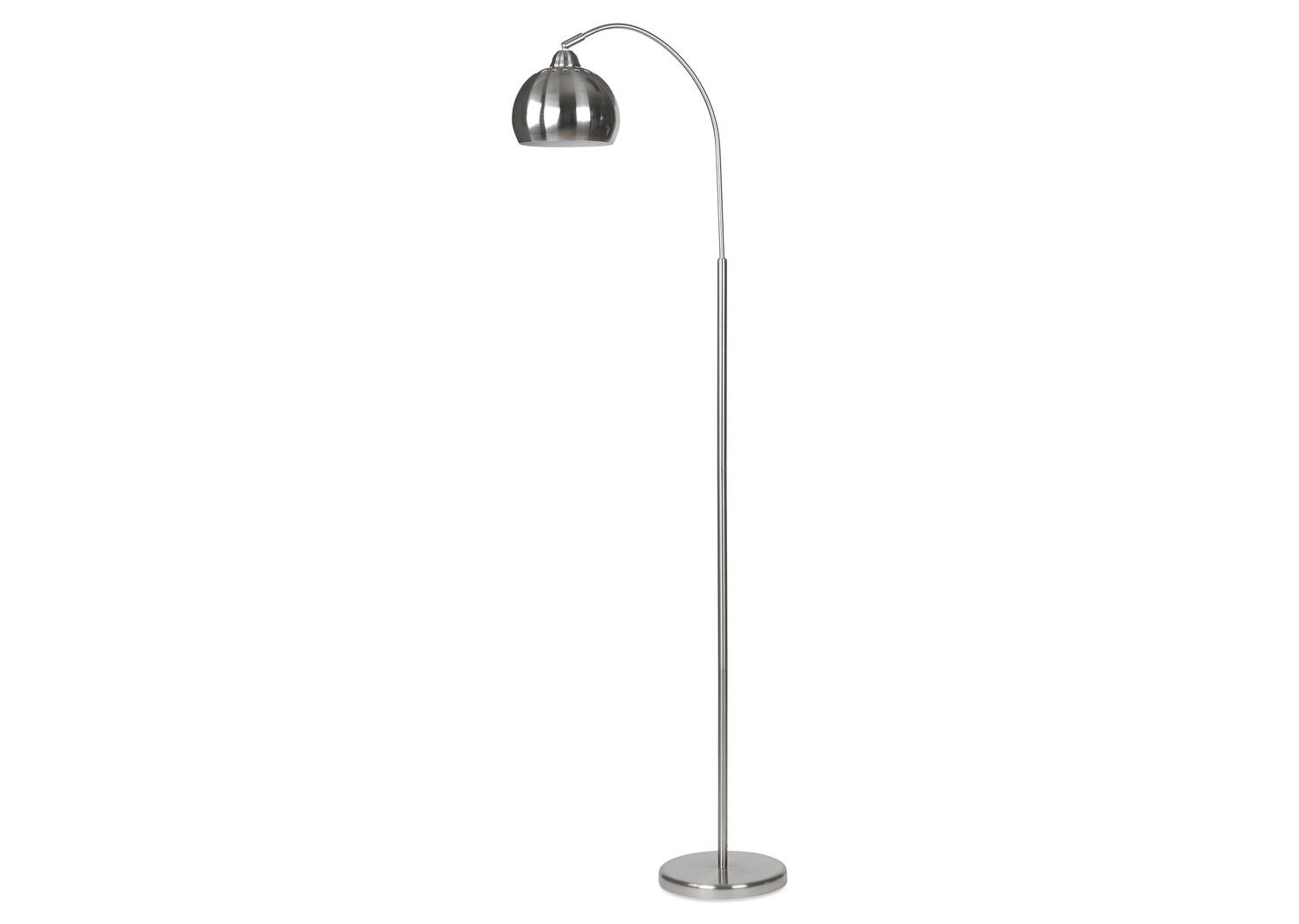 Lampe sur pied Aura acier poli