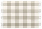 Jet&eacute; &agrave; motif damier Sabena iv/brun cl