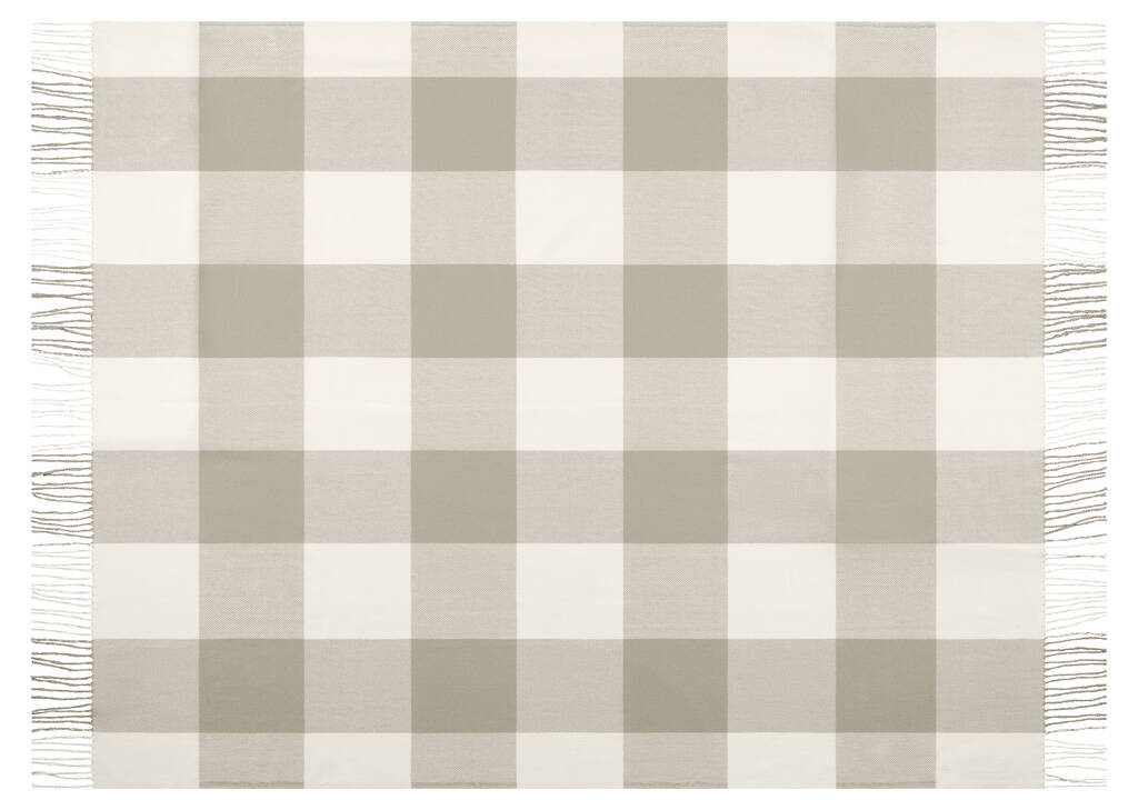Jet&eacute; &agrave; motif damier Sabena iv/brun cl