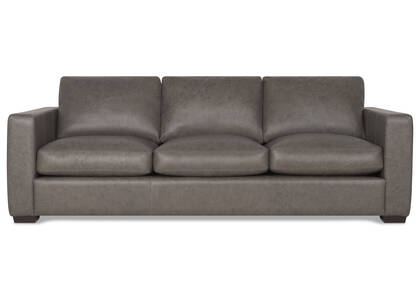 Brewer Leather Sofa -Piper Thunder