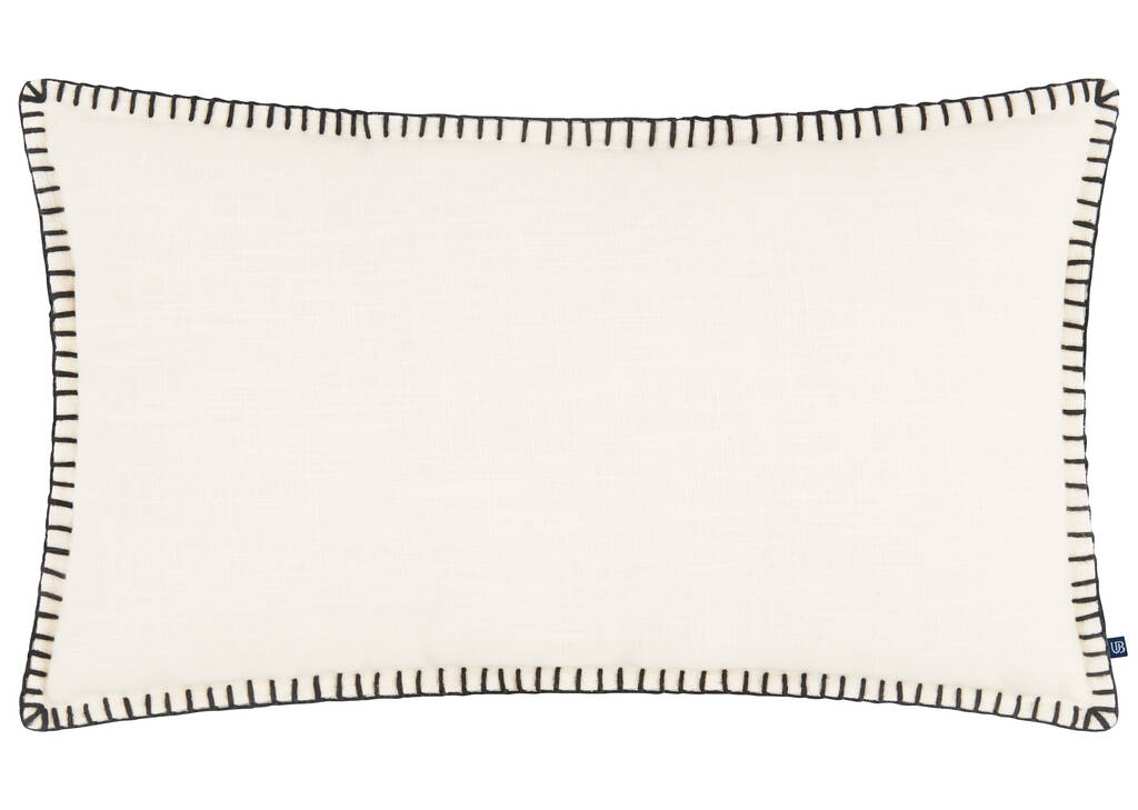 Coussin Westmount 12x22 ivoire/noir