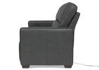 Reese Leather Reclining Sofa -Arlo Smoke